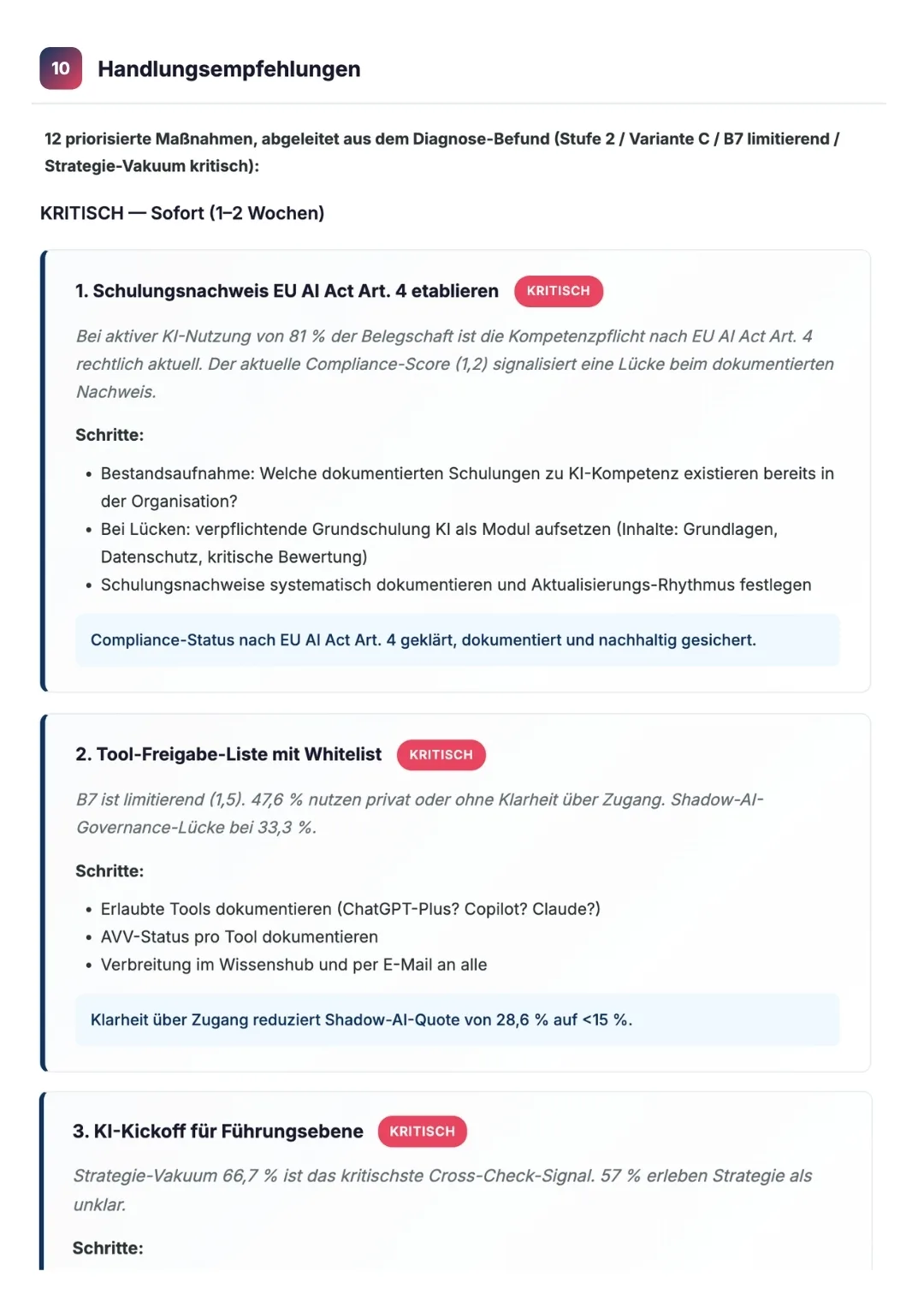 Reifegraed einordnung inkl. Benchmark Vergleich